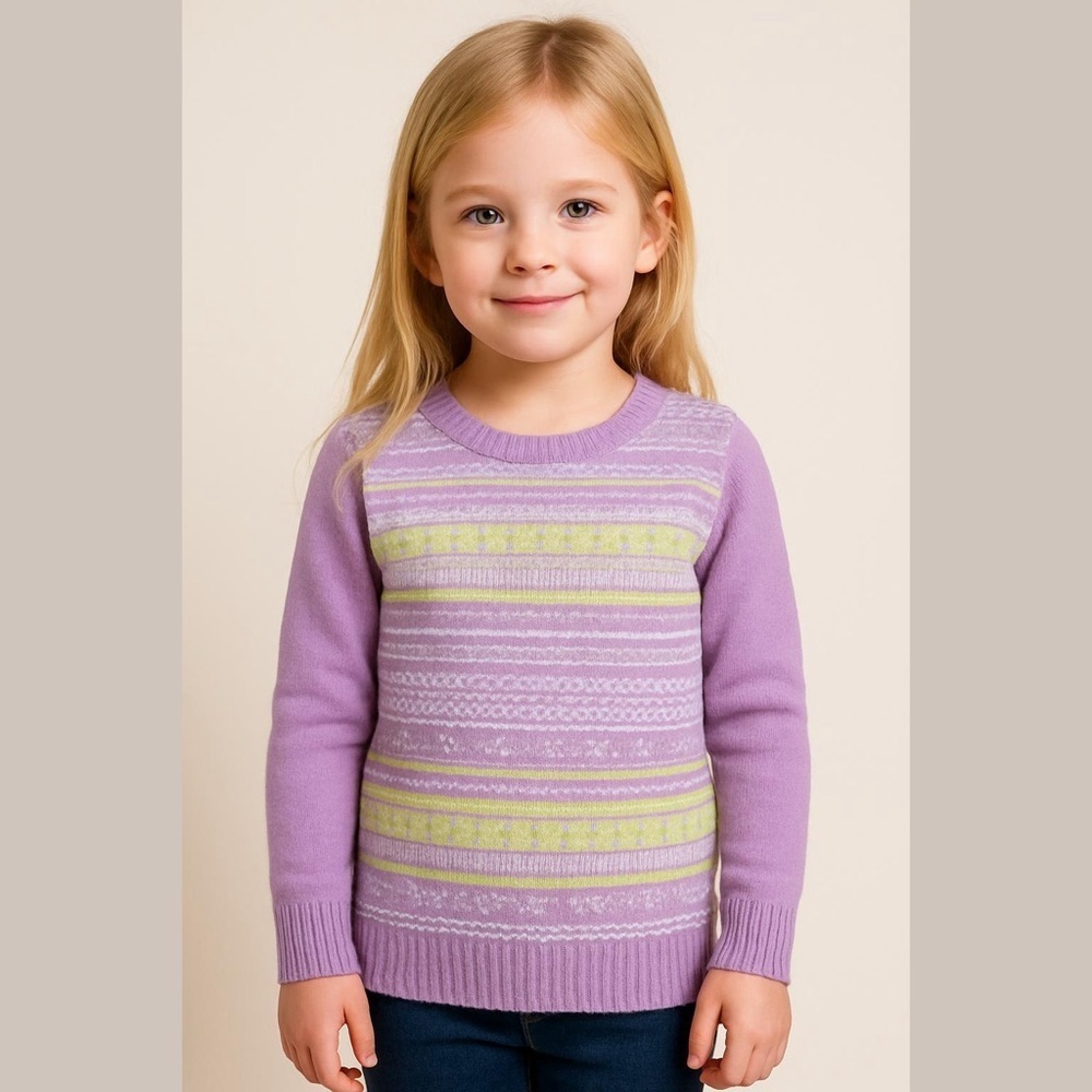 Route 66 Pull Over Sweater Purple Graphic Silver NWT